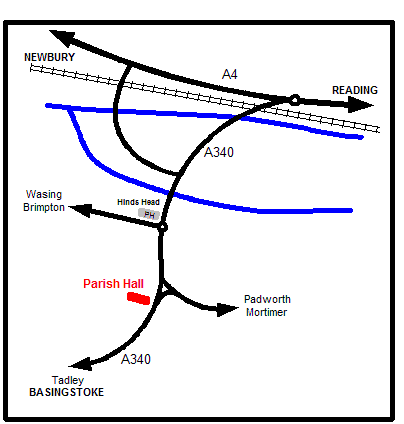 Location of Aldermaston Parish Hall